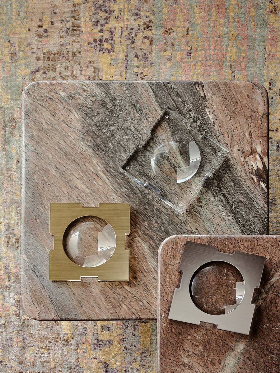 Carter Acrylic Bowl Brushed Platinum