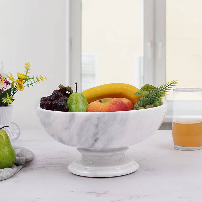Handmade Marble Fruit Dish / Bowl Design C: Green