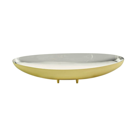 Oval Bowl with Feet - Gold - Decor