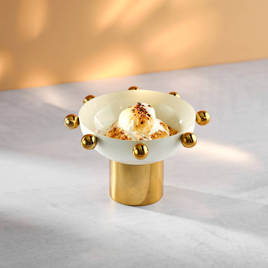 White and Gold Nut Bowl