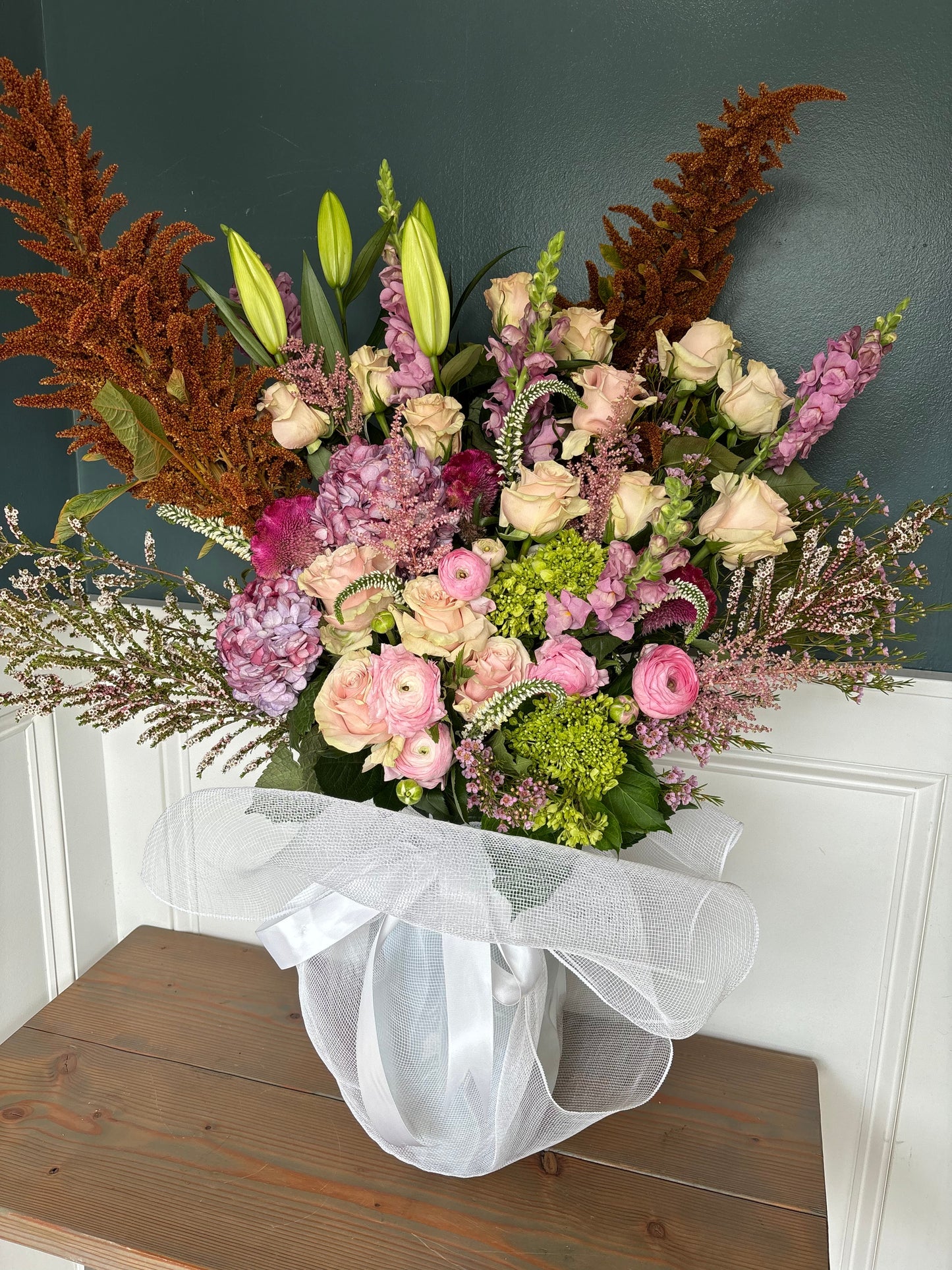 Holiday Arrangement in Vase: Extreme