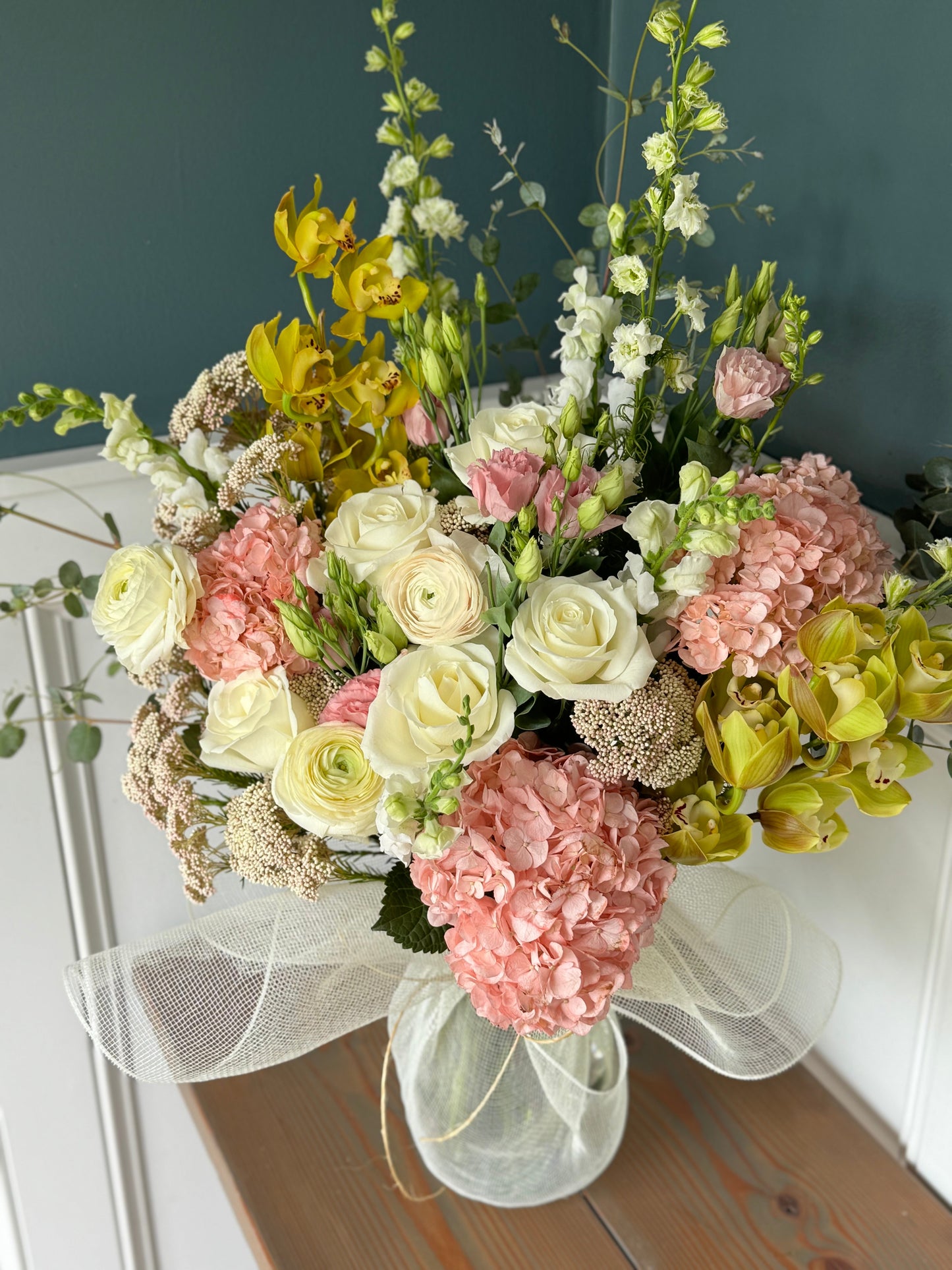 Holiday Arrangement in Vase: The Bloom Bar Deluxe