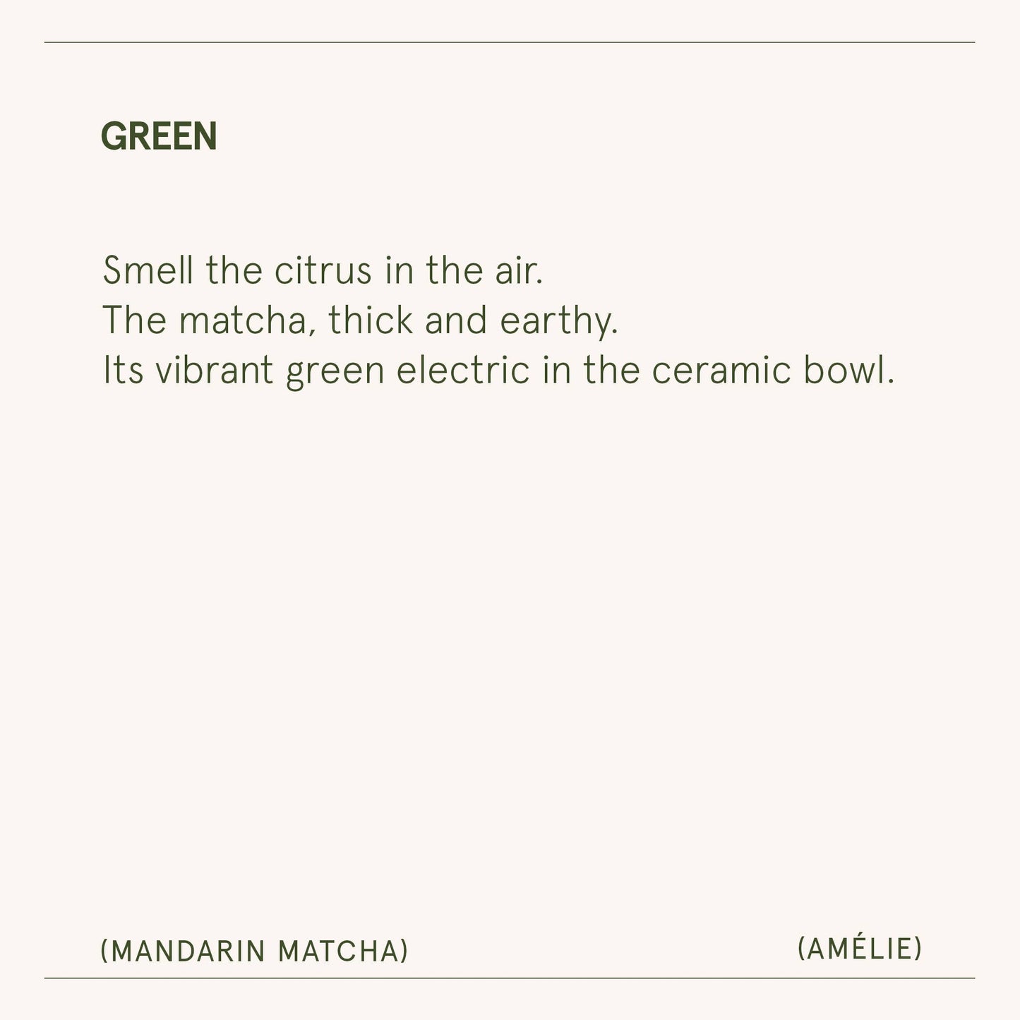 Amélie - Mandarin Matcha 7oz Candle