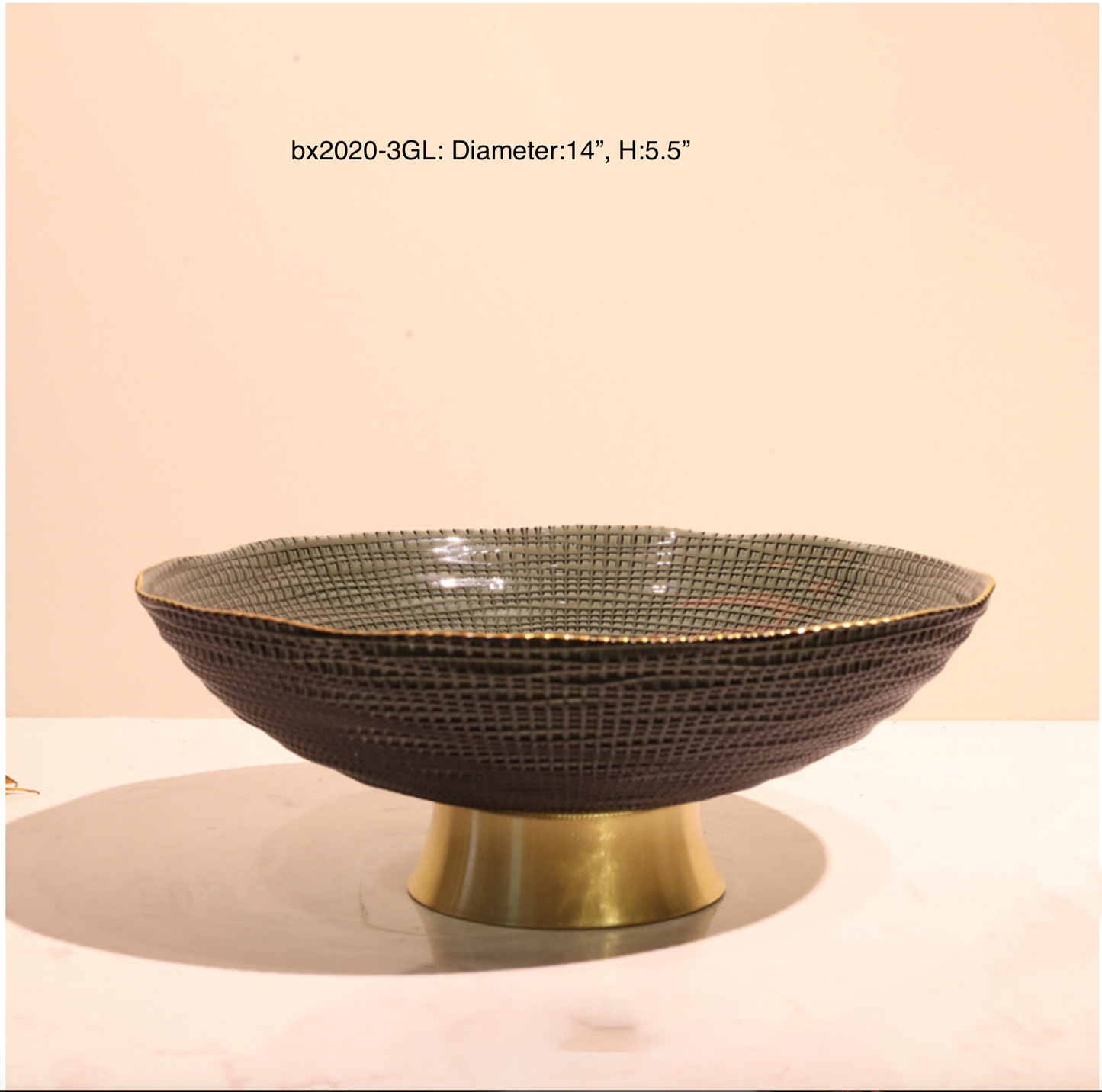 Golden footed Compote fruit bowl