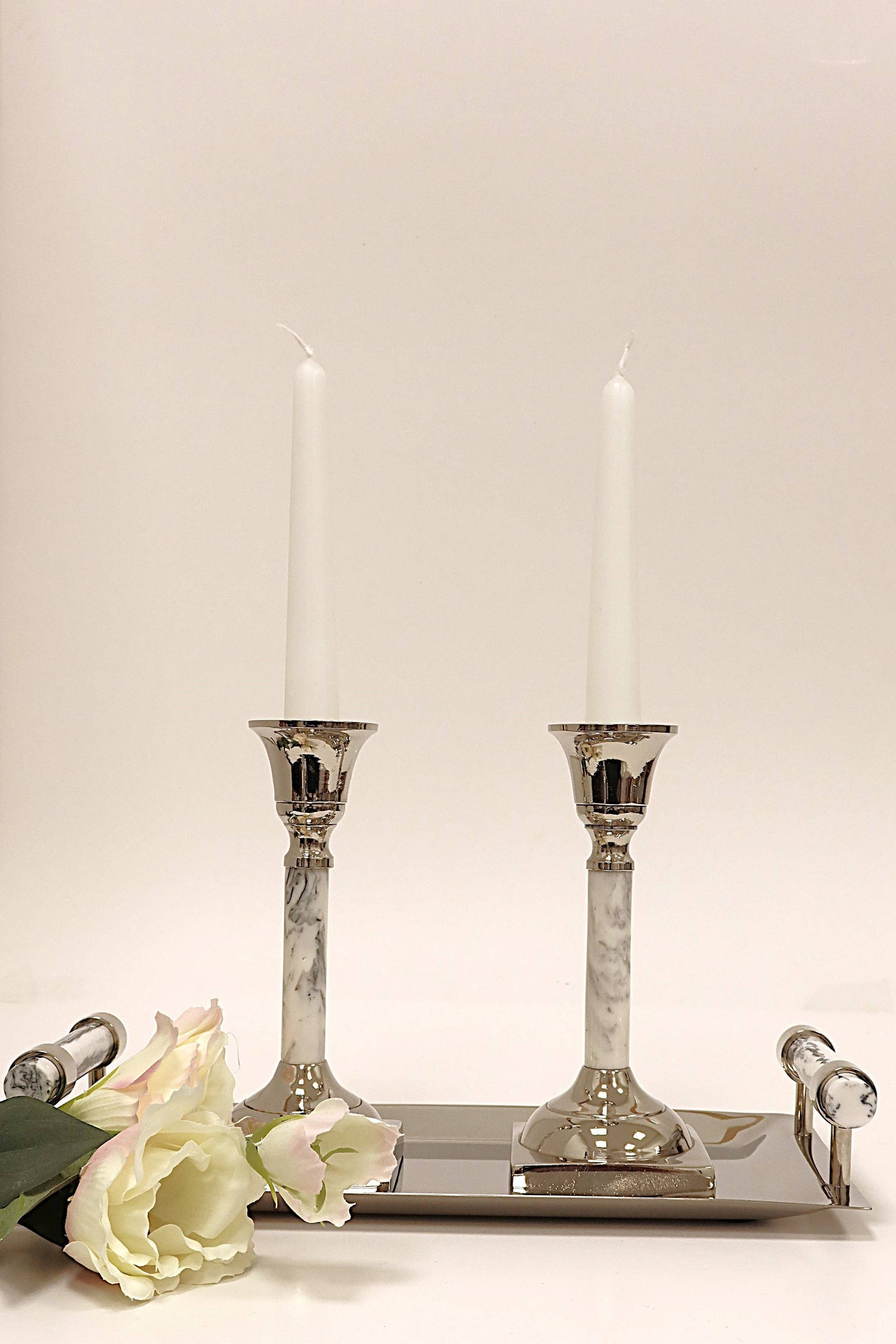 Candlestick Set with Tray (Available in Multiple Colors)