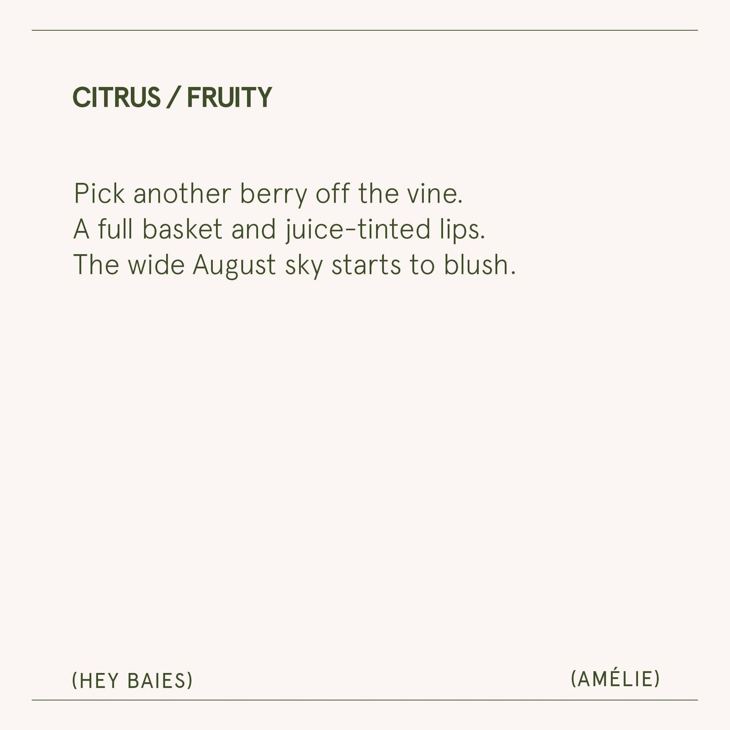 Amélie - Hey Baies 7oz Candle