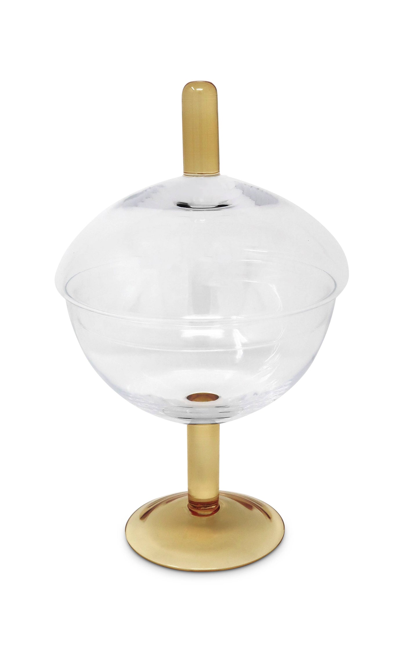 Jar with Gold Stem and Knob