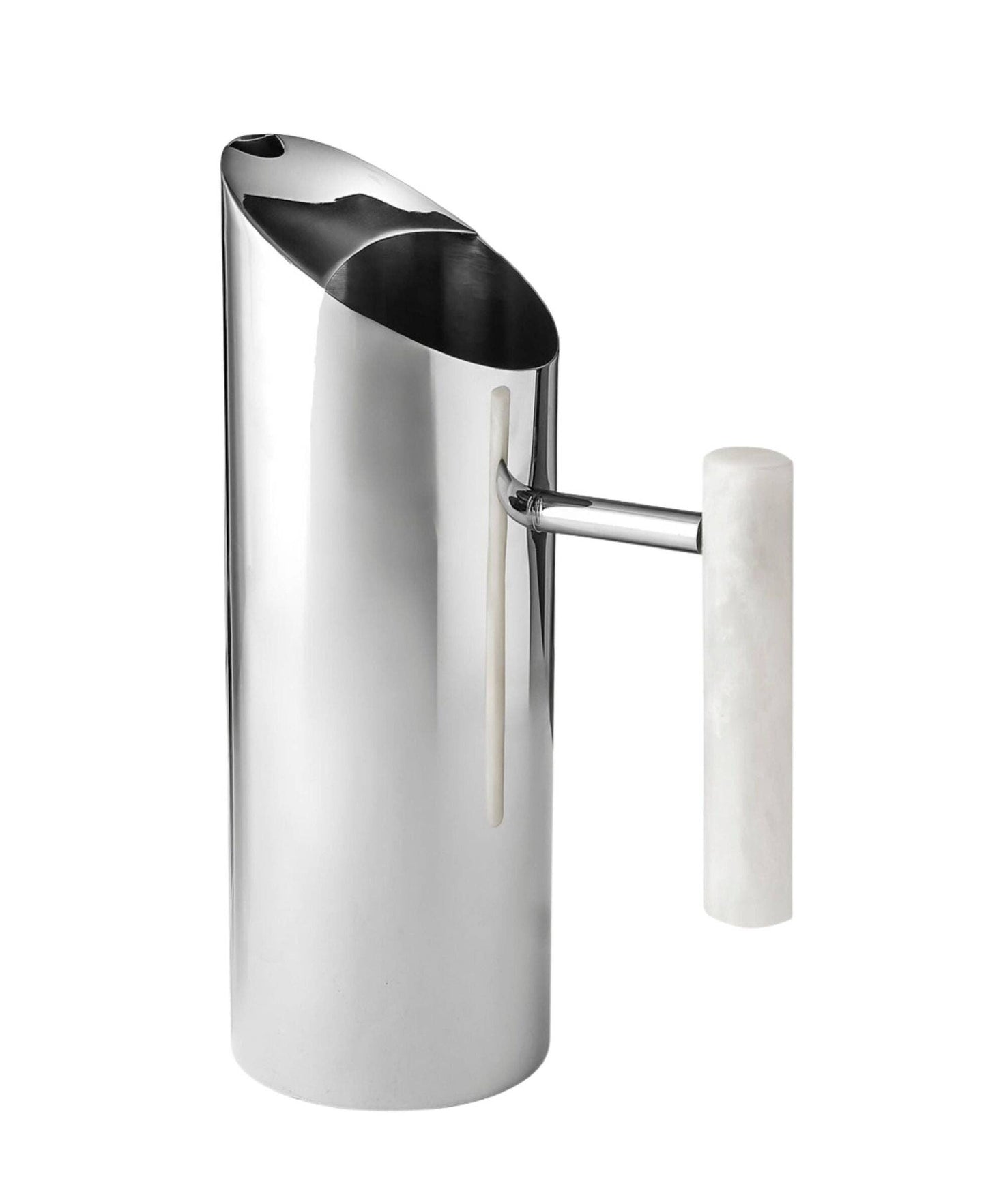 Azure Matte White Resin & Stainless Steel Pitcher