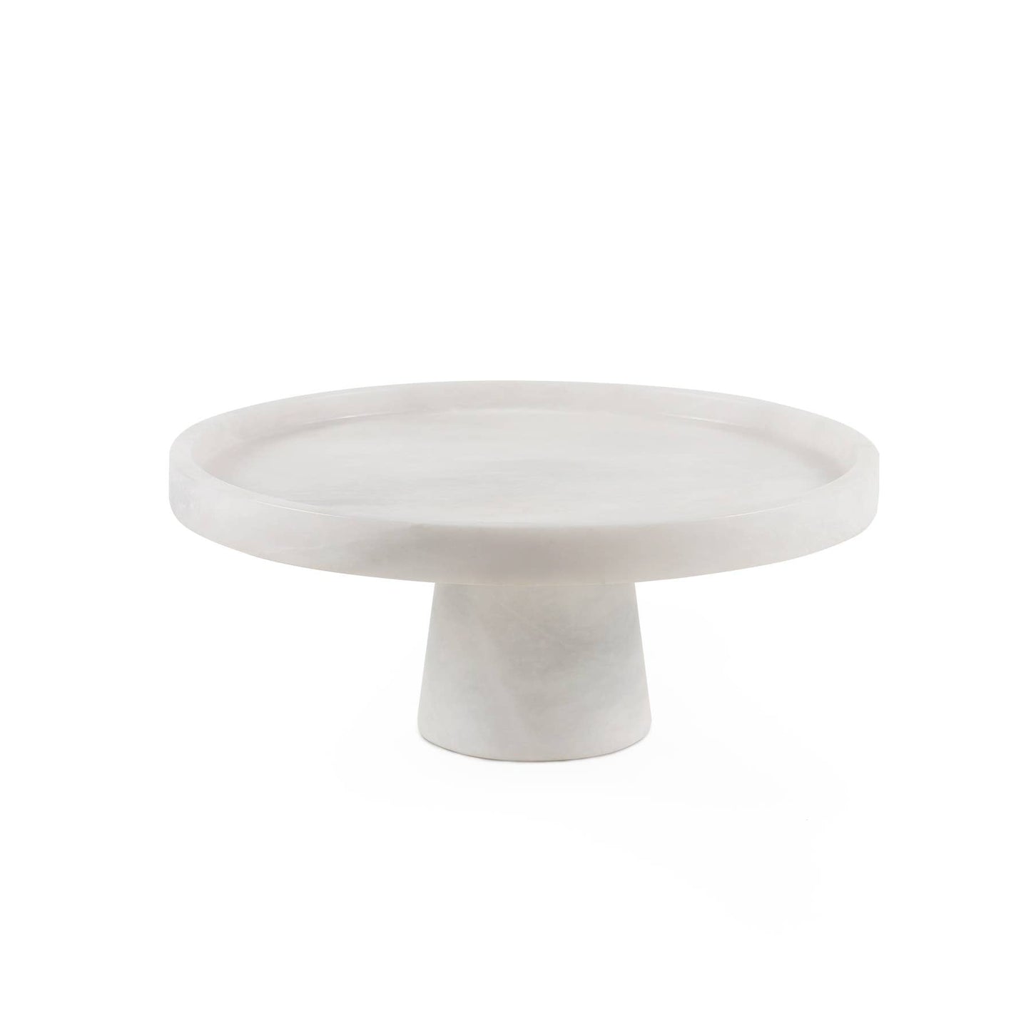 12" dia x 5" high White Marble Cake Stand