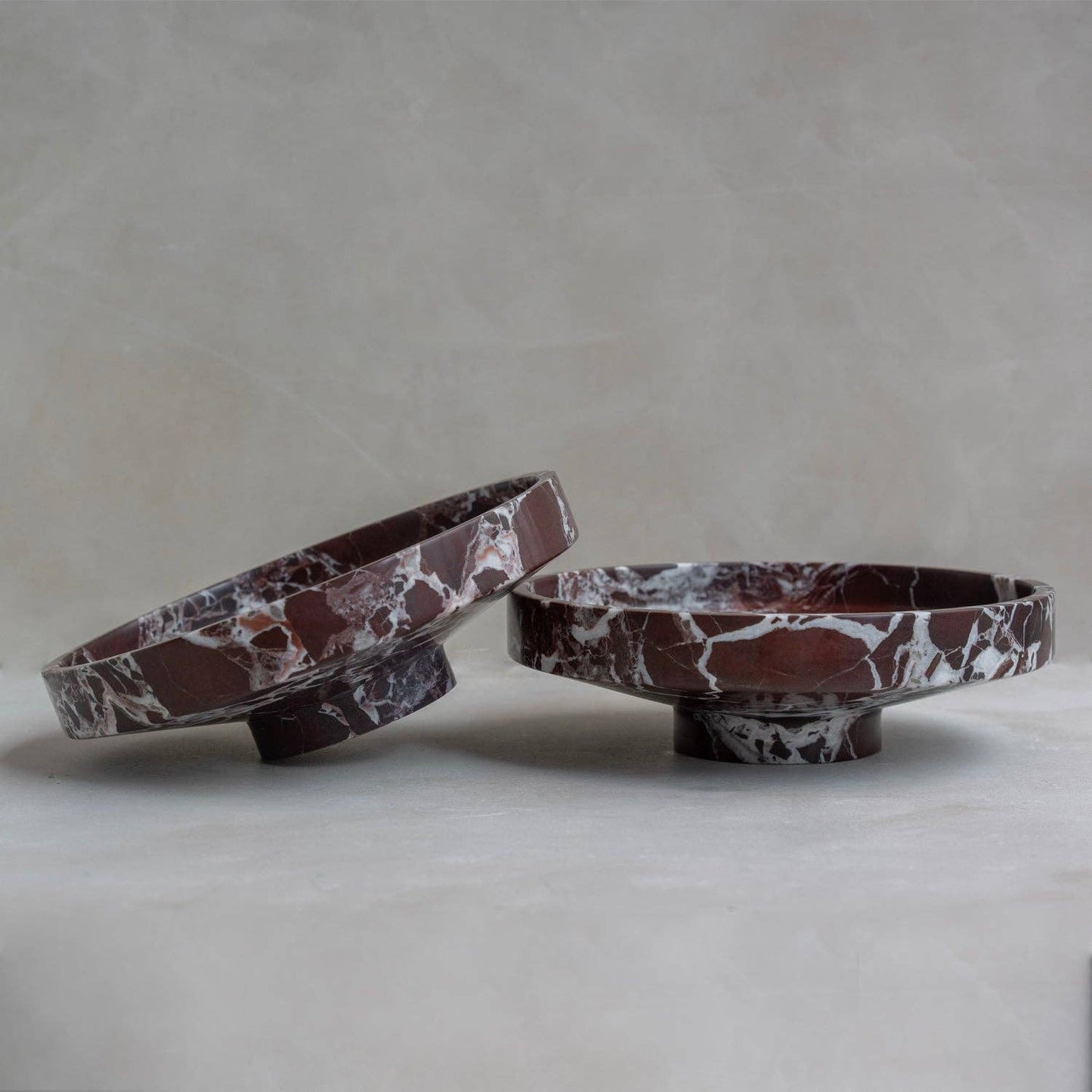 BURGUNDY MARBLE NARROW BOWL