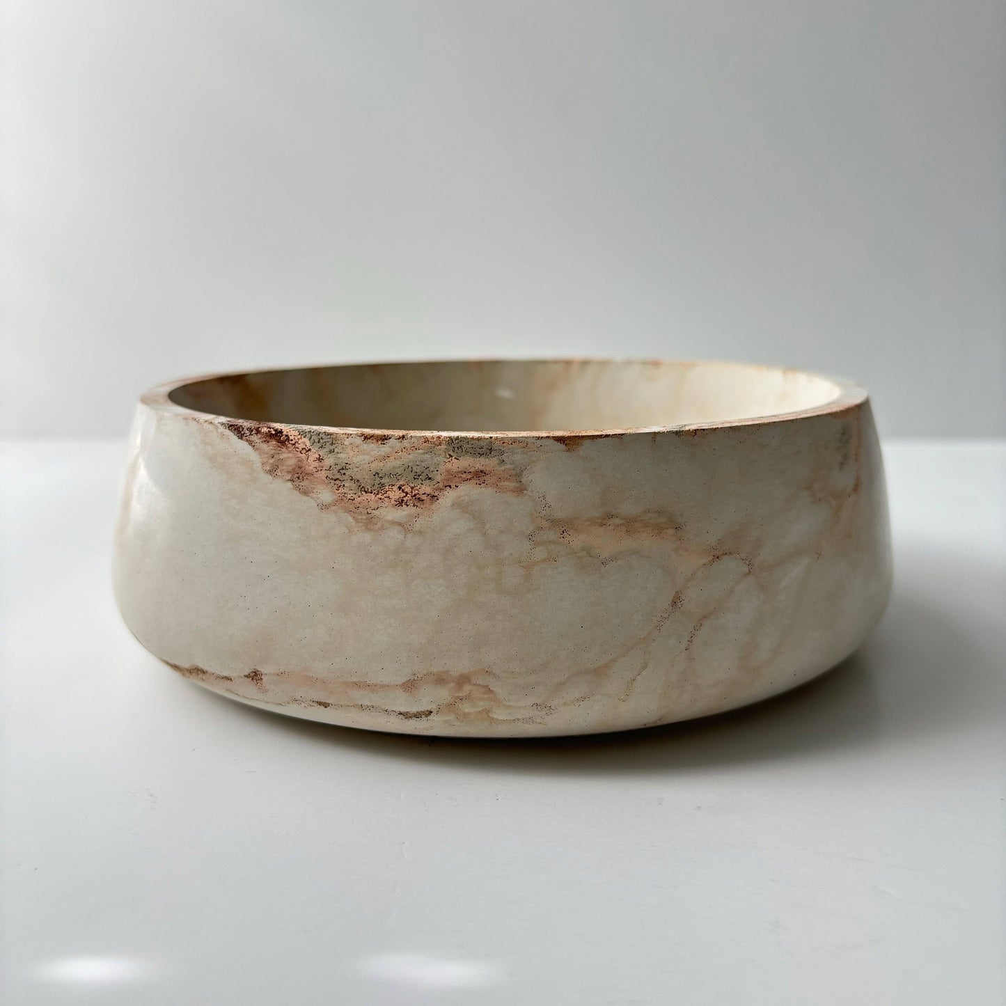 Concrete Bowl: Black fusion marble / Without hole