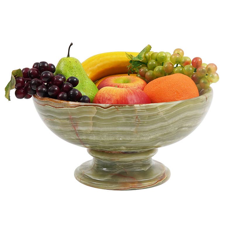 Handmade Marble Fruit Dish / Bowl Design C: Green