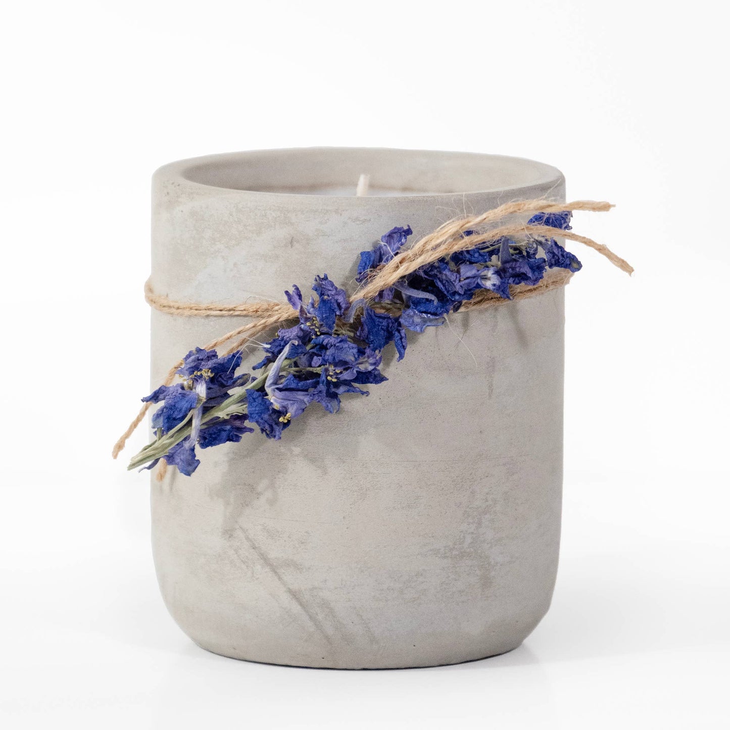 Larkspur Amethyst Cement Candle