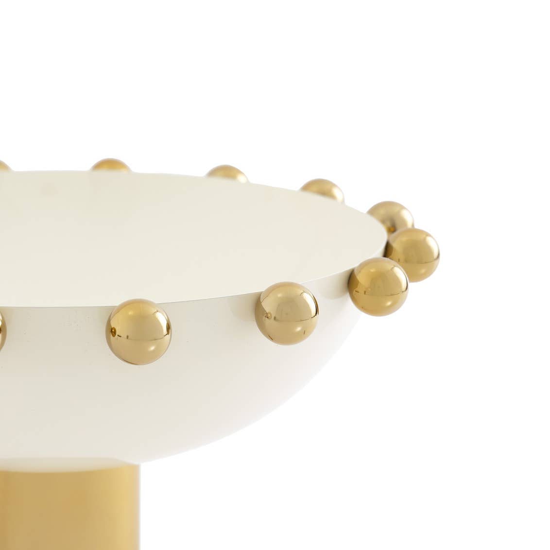 White and Gold Footed Bowl