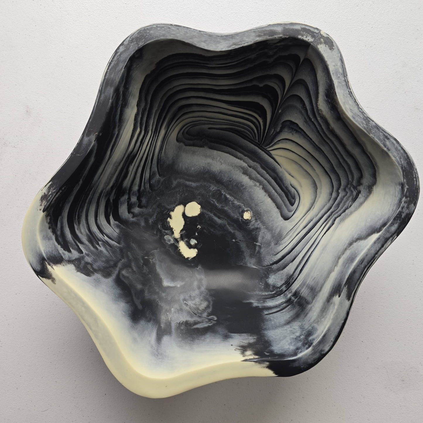 Large Organic Shape Resin Bowl - Entryway Catchall -HandMade