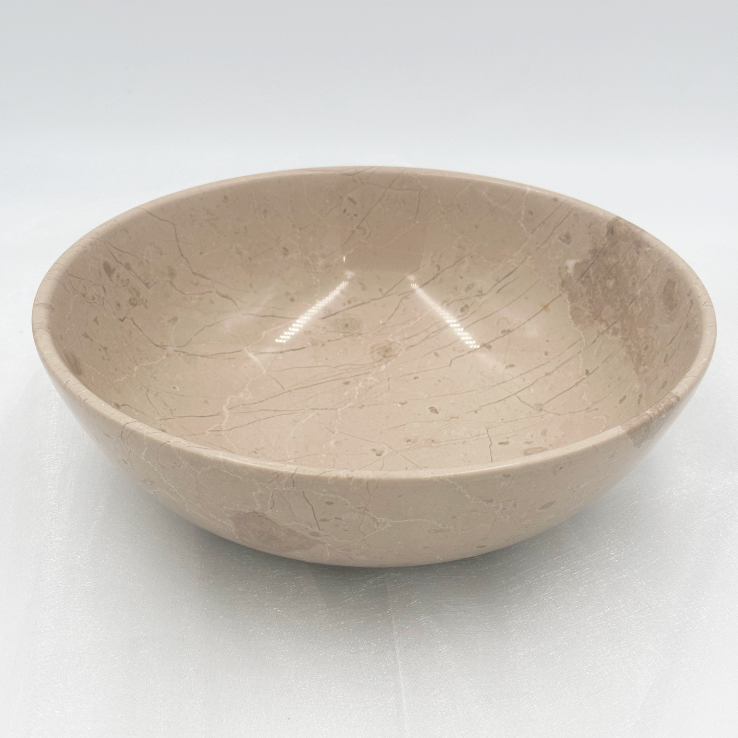 Decorative Bowl in Marble and Onyx - 10": Zairat White Marble