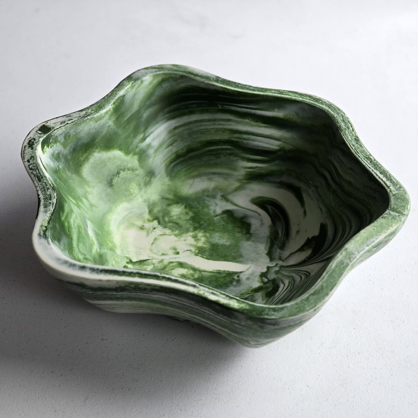 Large Organic Shape Resin Bowl - Entryway Catchall -HandMade