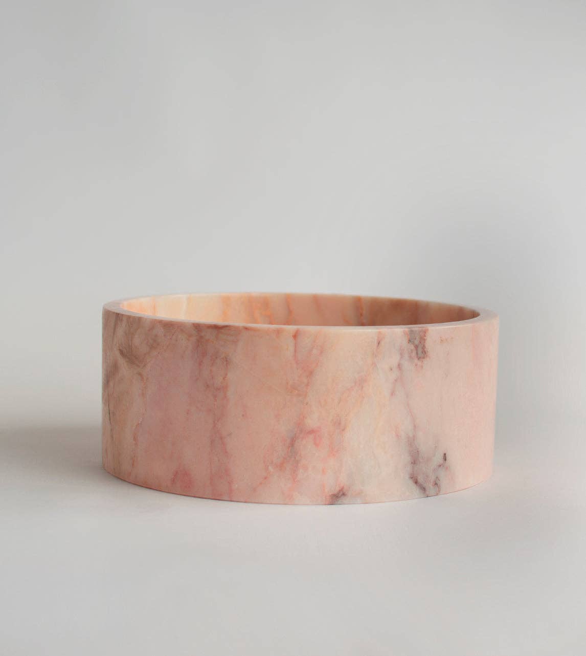 PINK MARBLE CYLINDER BOWL