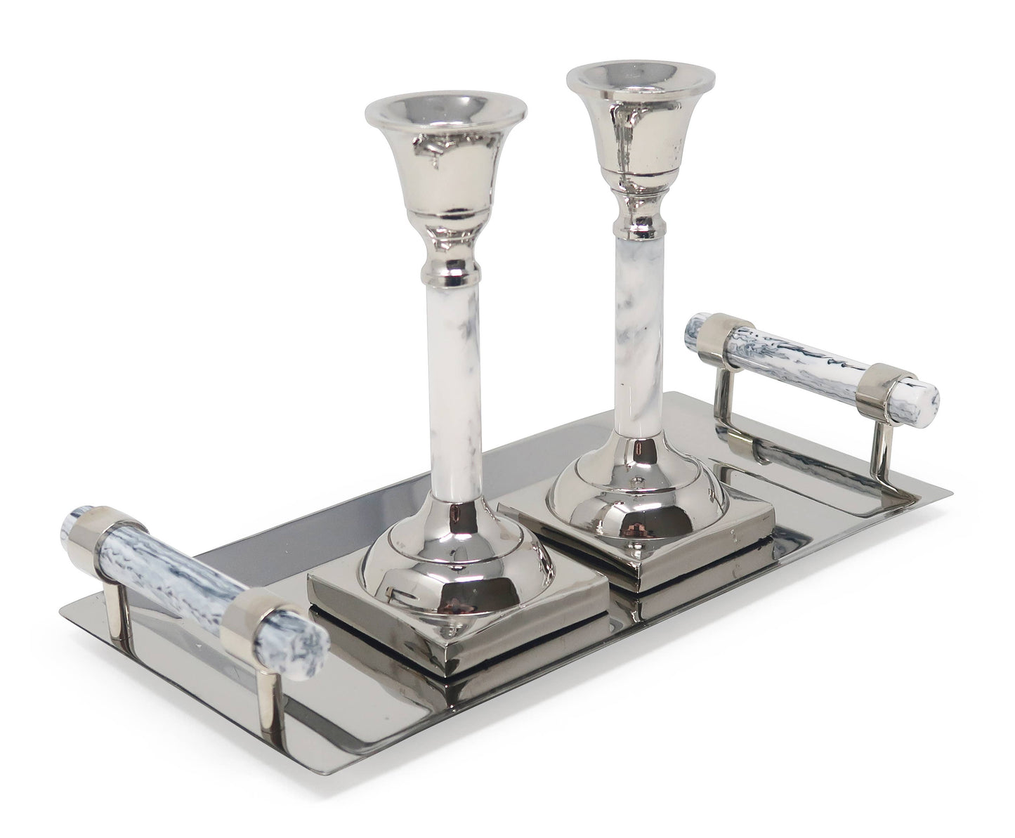 Candlestick Set with Tray (Available in Multiple Colors)
