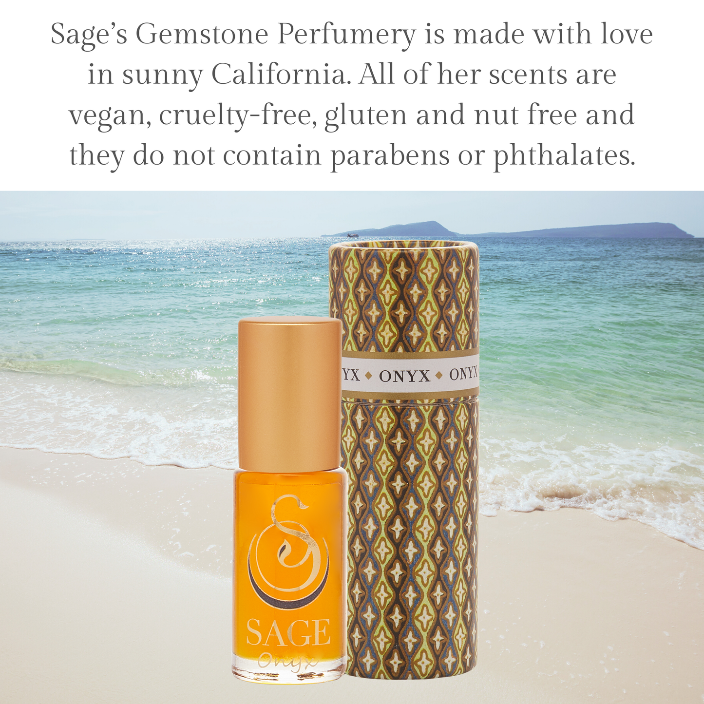 Onyx Gemstone Perfume Oil Concentrate Roll-On- 1/8 oz: Onyx Gemstone Perfume Oil  - 1/8 oz Roll-On