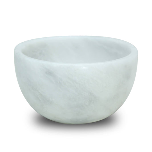 White Marble 6" Honed Finish Nut Bowl