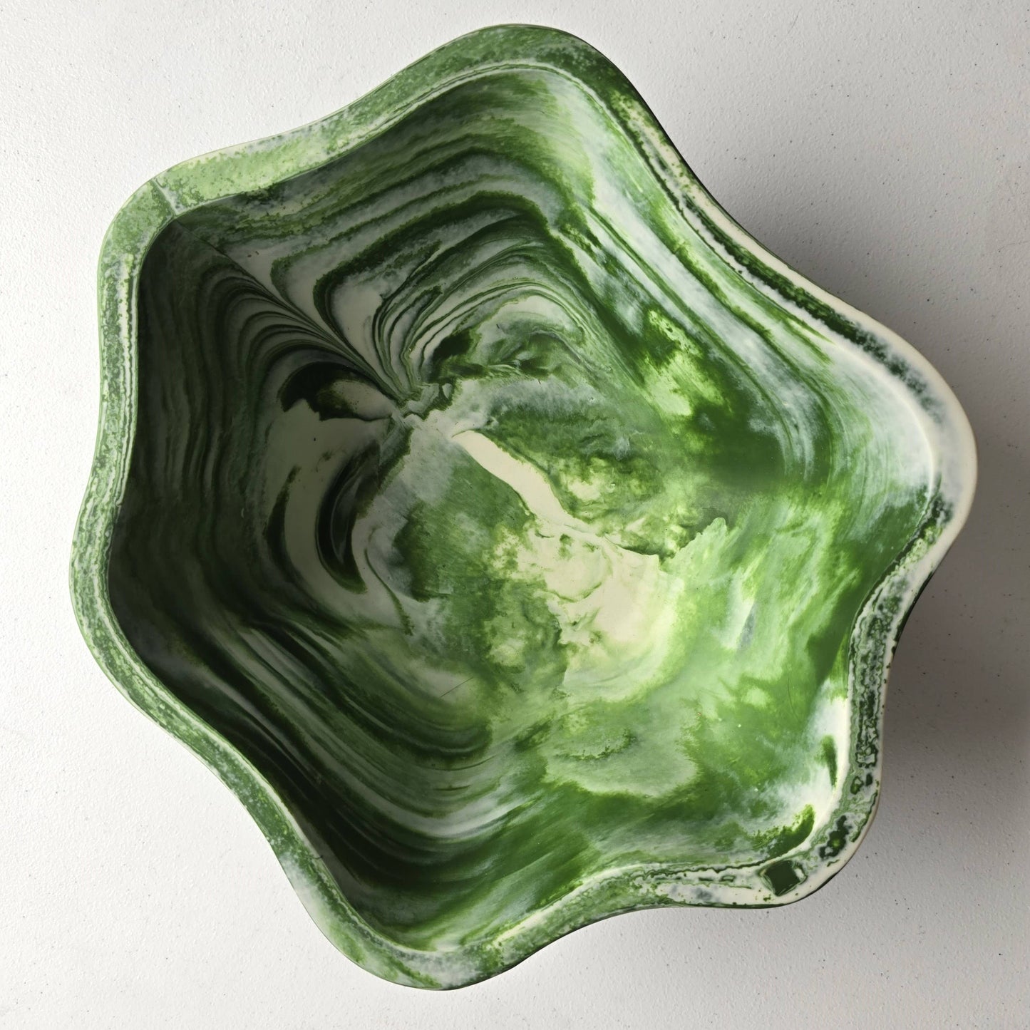 Large Organic Shape Resin Bowl - Entryway Catchall -HandMade