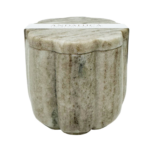 White Musk & Bamboo Marble Candle