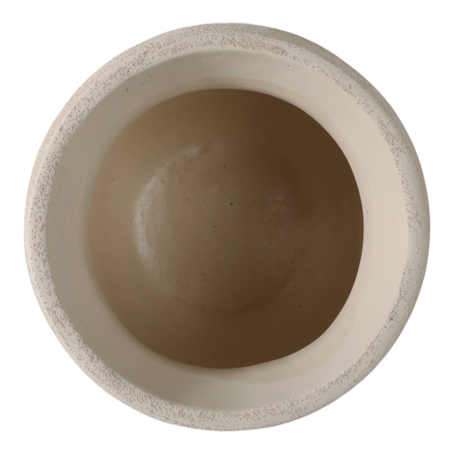 Ceramic Textured Rounded Planter On Ball Feet - Ivory, 9 in.