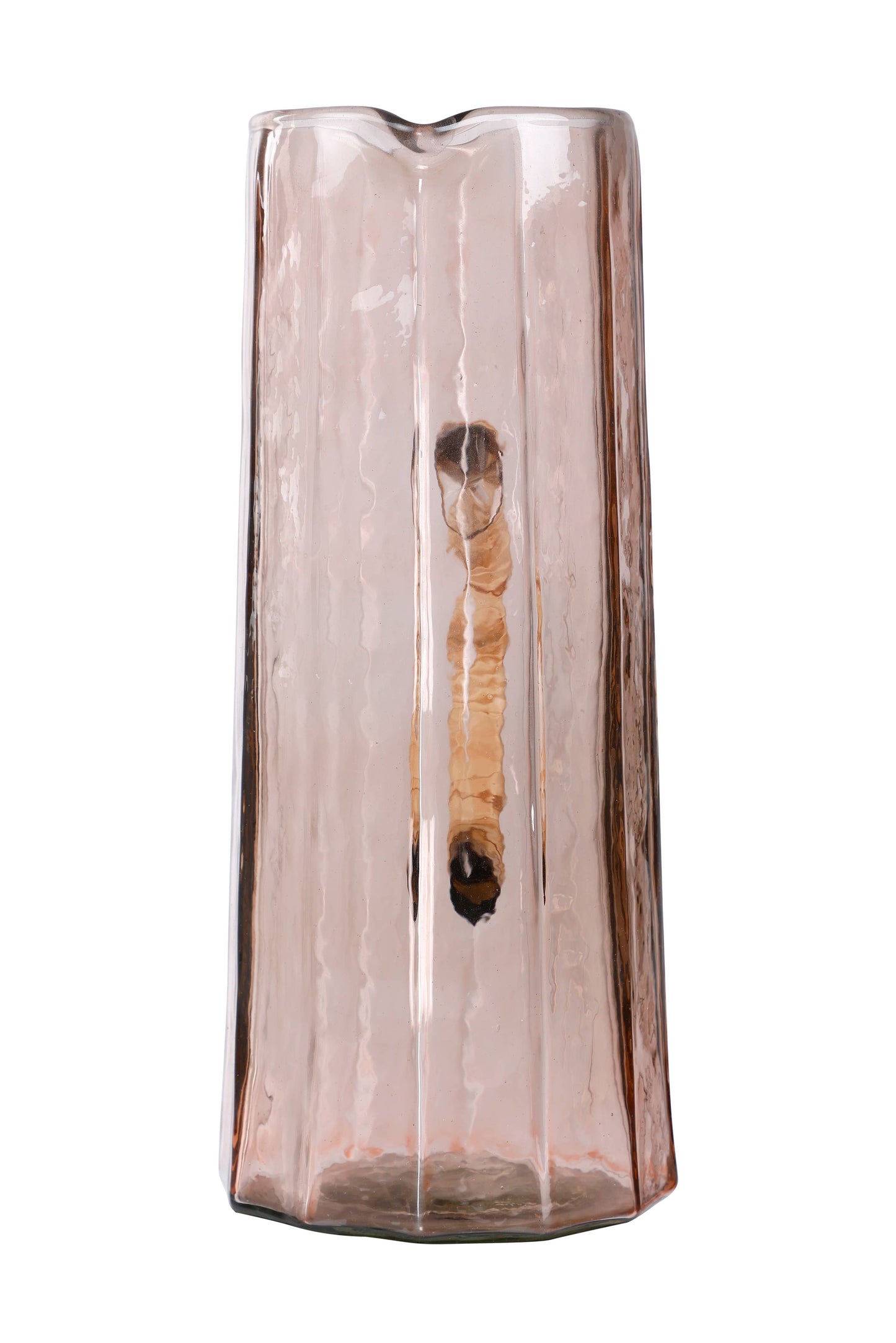 Hammered water pitcher, Pink -6.25 x 9.5 Inches