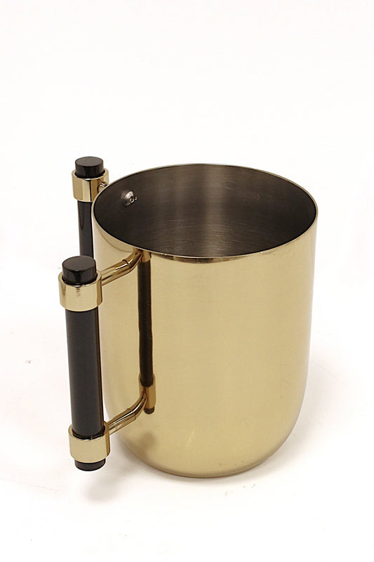 Metal Wash Cup Gold with Cylinder  Handles - 5.1"H