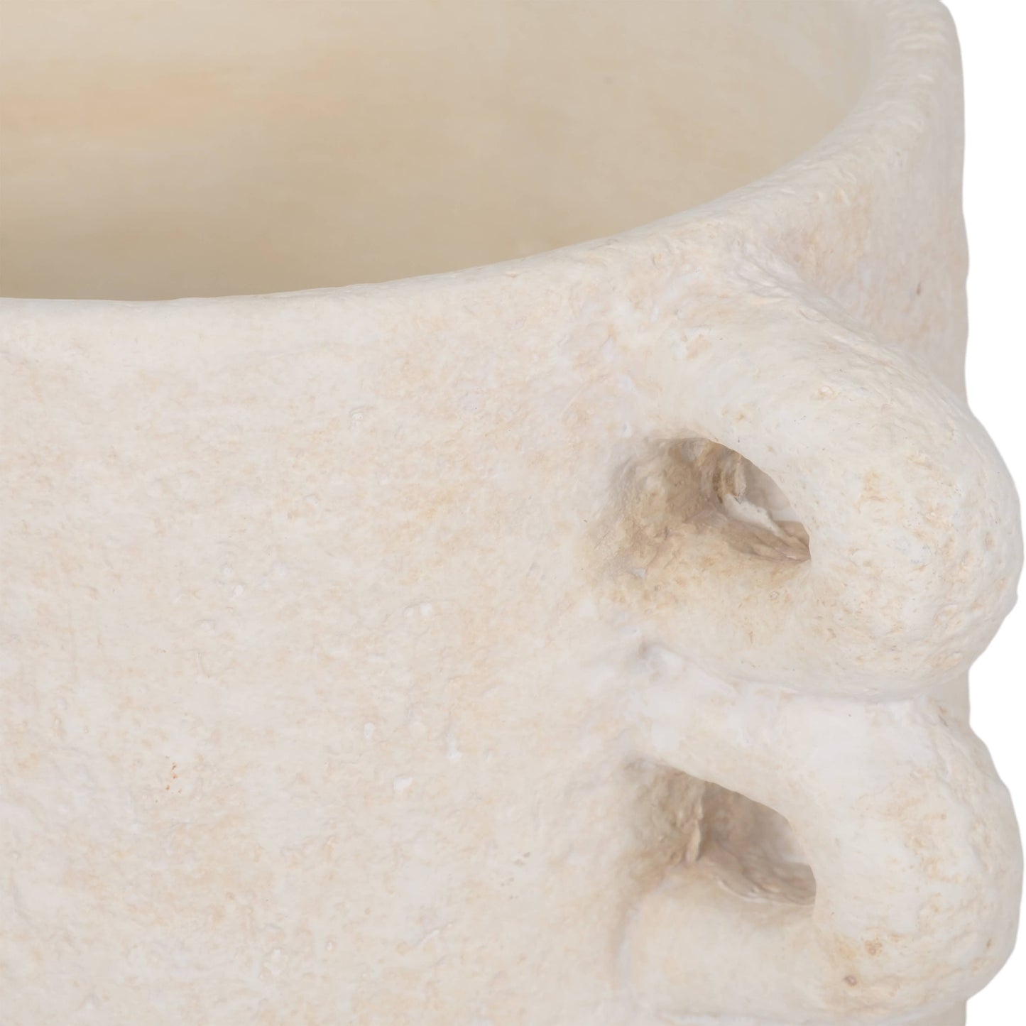 Ceramic Multi-Loop Arch Handle Planter - White, 10 in.