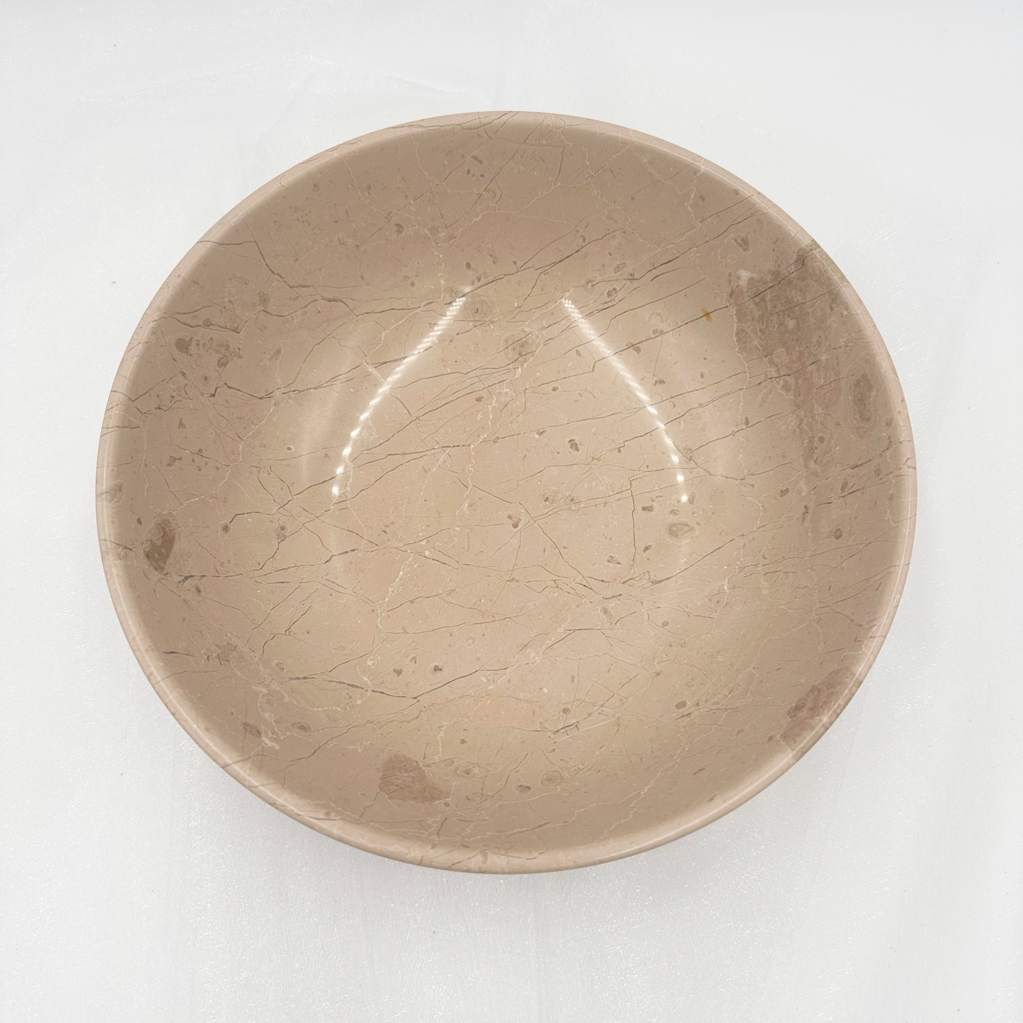 Decorative Bowl in Marble and Onyx - 10": Zairat White Marble