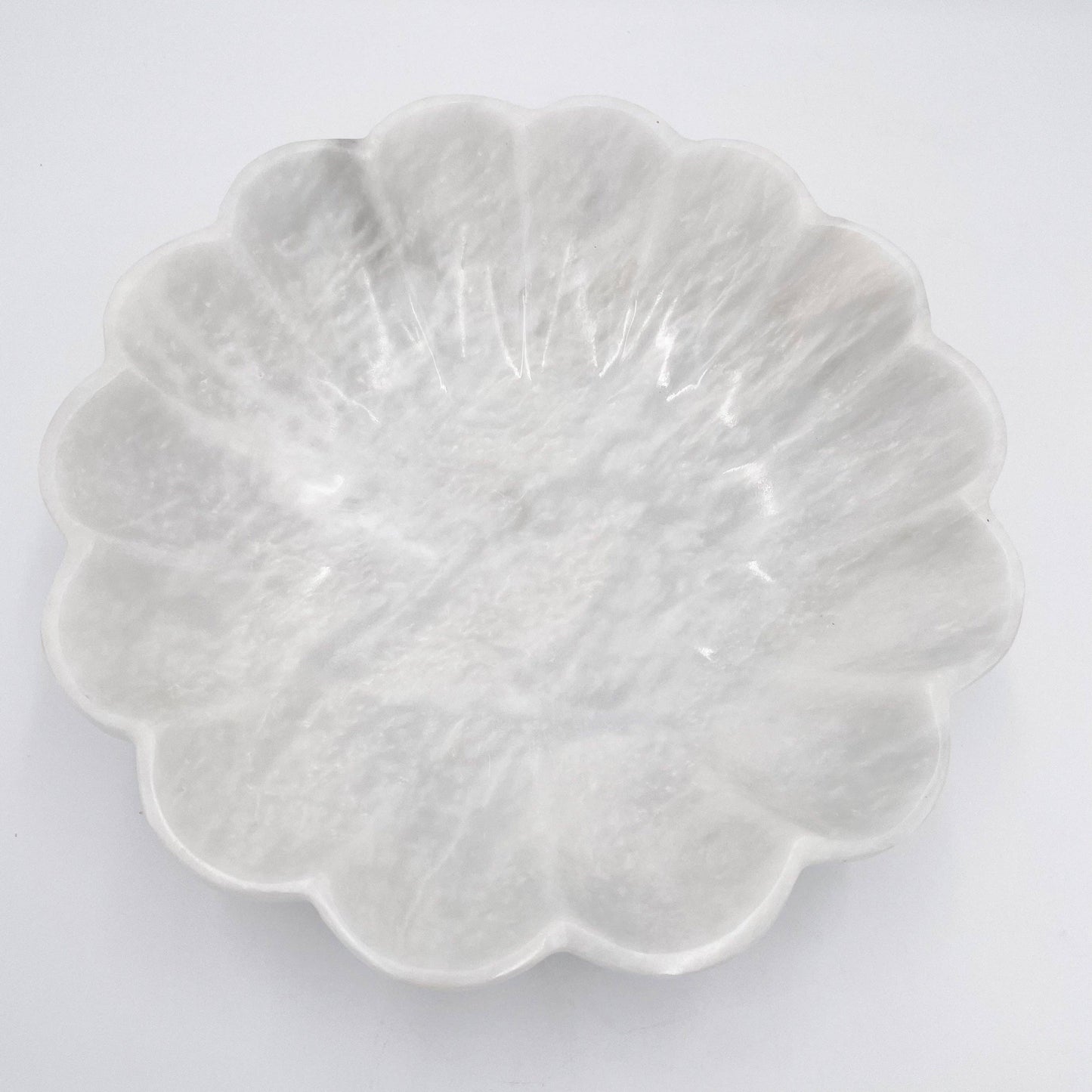 Hand-carved Bowl in Marble and Onyx: Zairat White Marble