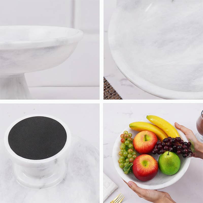 Handmade Marble Fruit Dish / Bowl Design C: Green