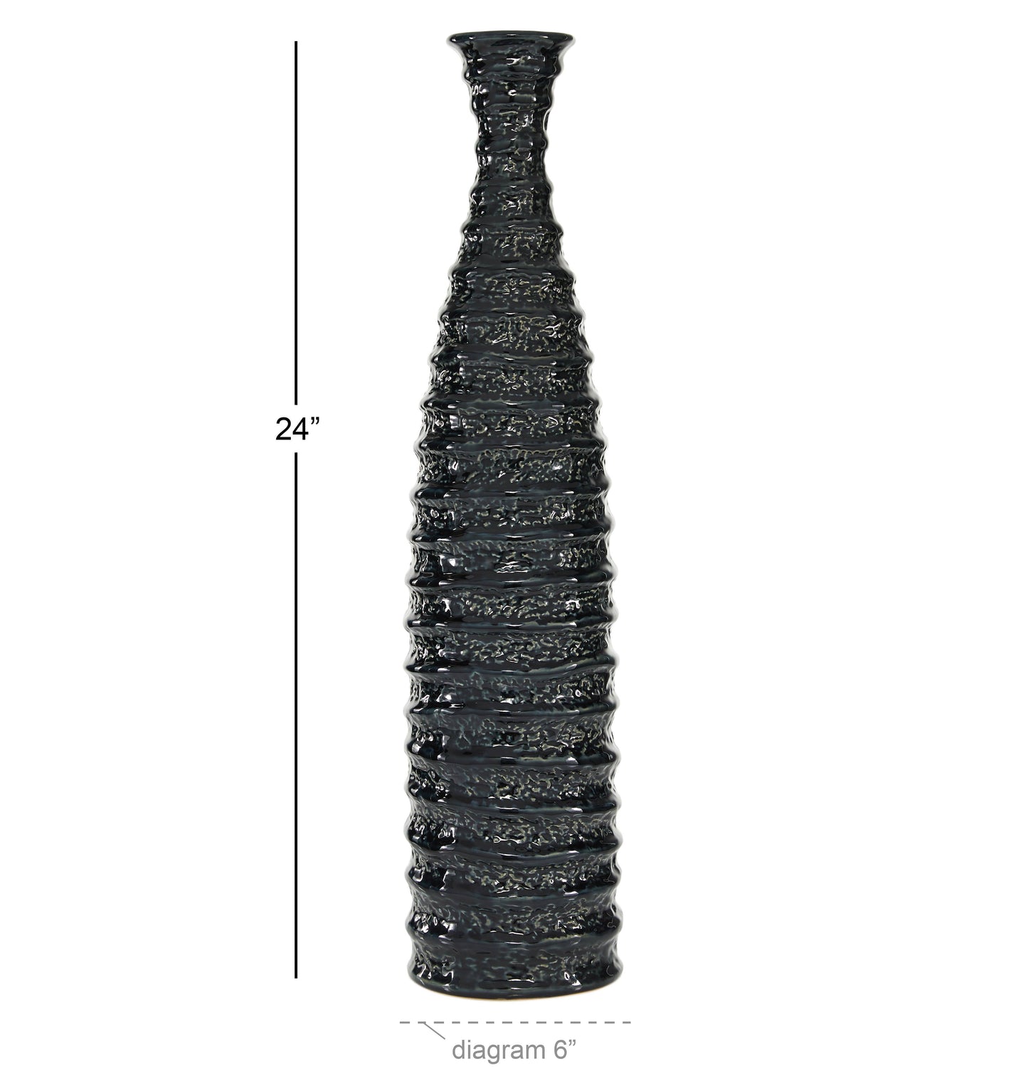 Traditional Black Ceramic Vase