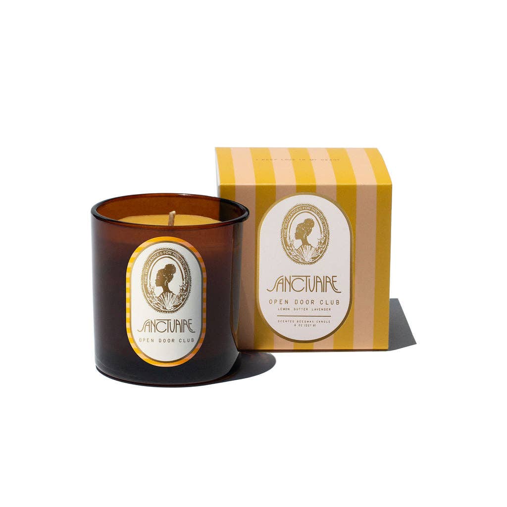 OPEN DOOR CLUB SCENTED BEESWAX CANDLE