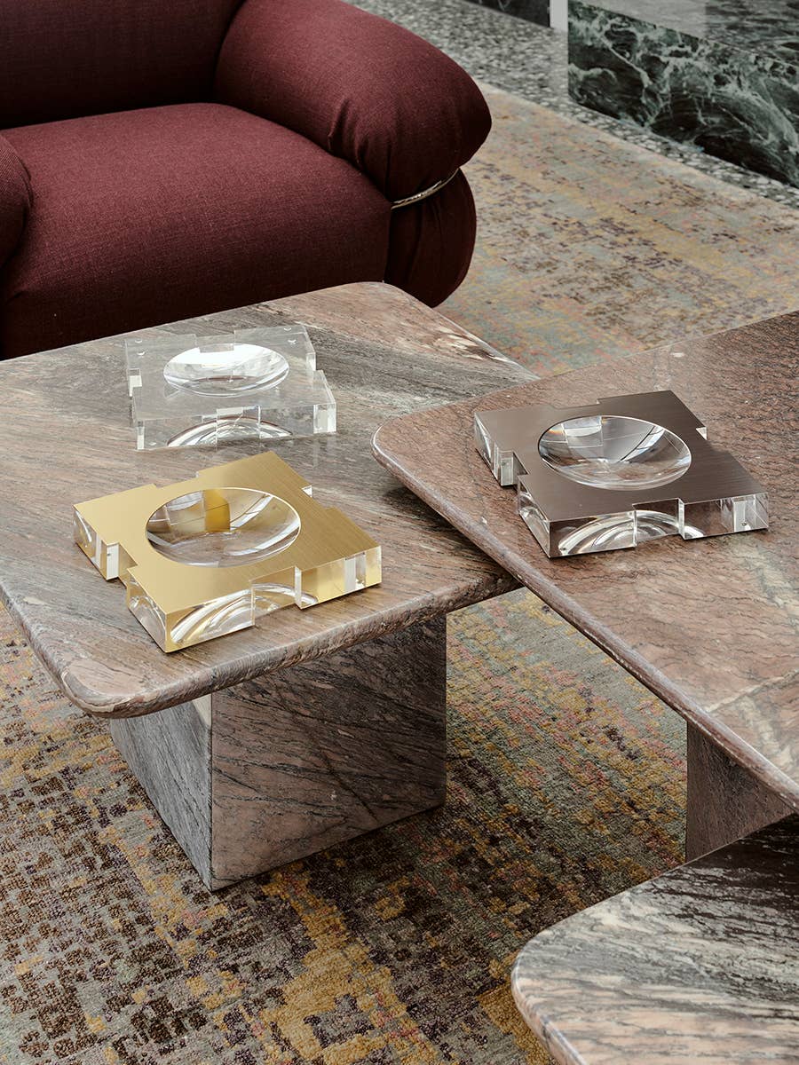 Carter Acrylic Bowl Brushed Platinum