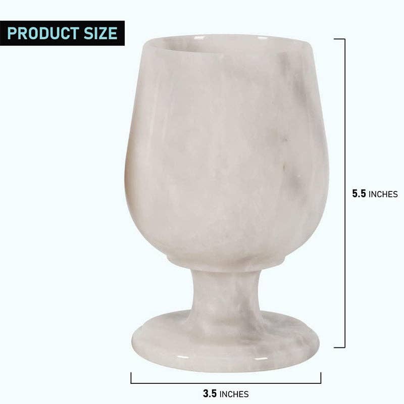 Marble Wine Glasses White and green