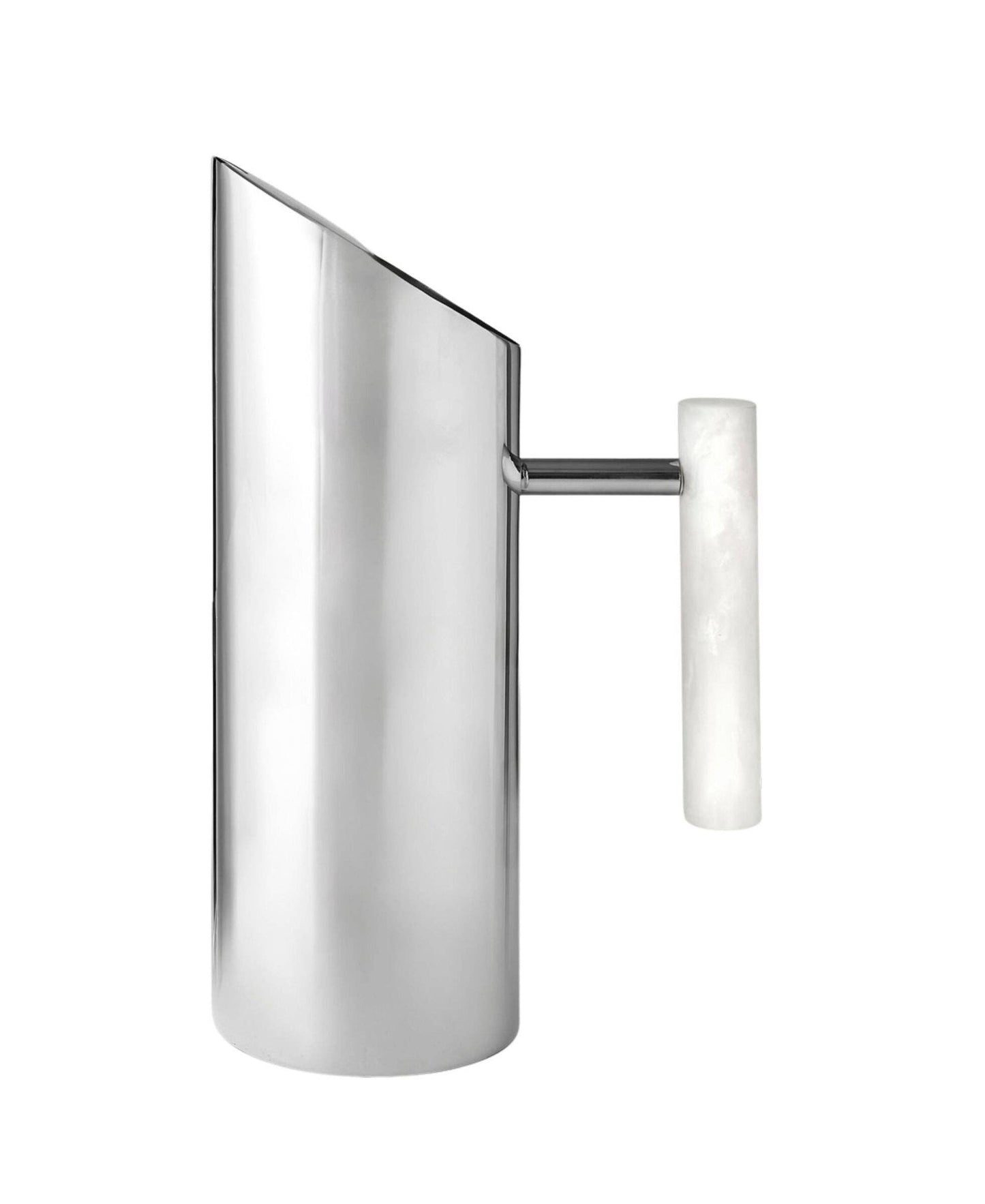 Azure Matte White Resin & Stainless Steel Pitcher