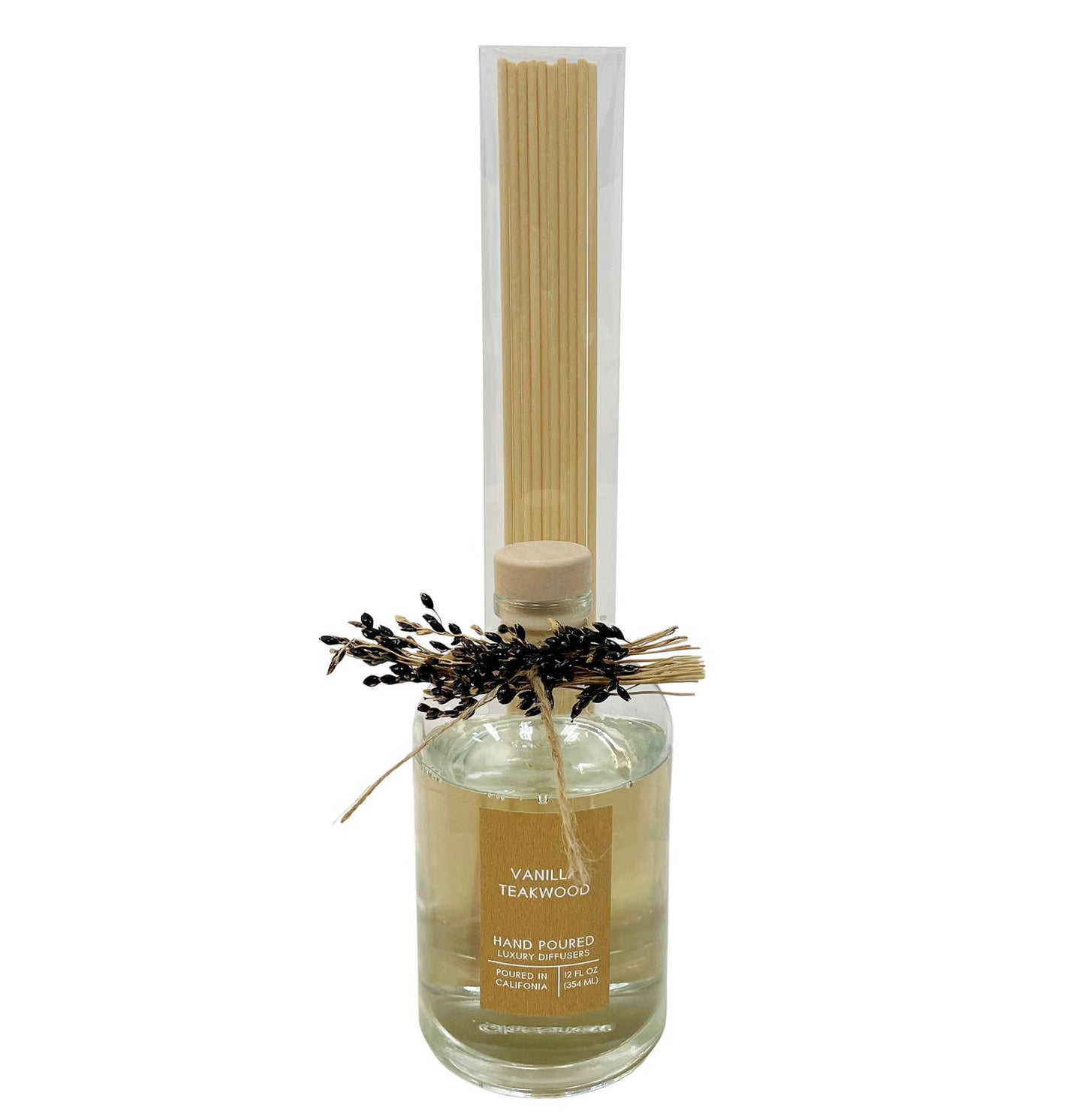 Vanilla Teakwood Botanical Tie Reed Diffuser