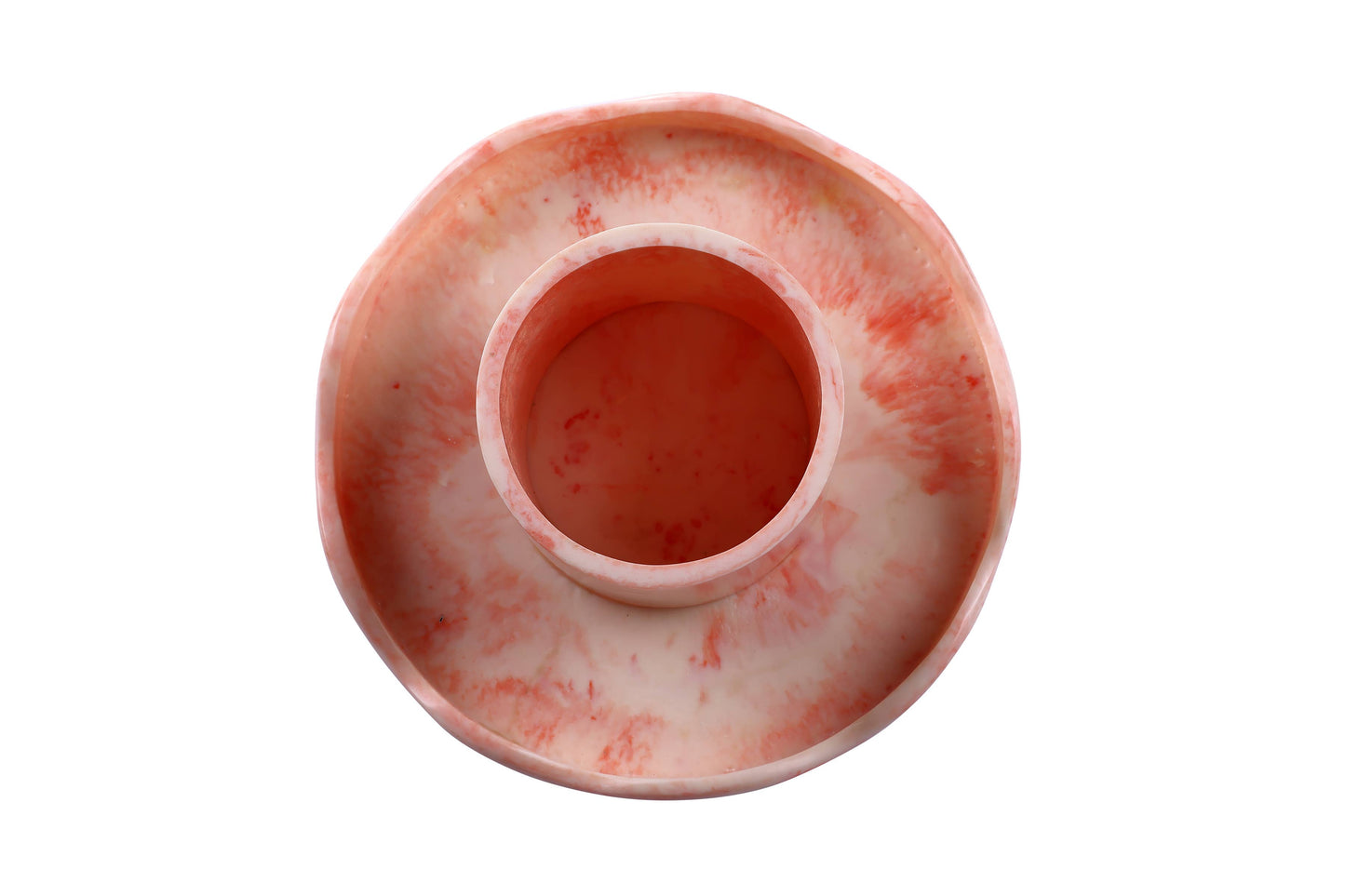 Scallop Resin Cake stand, Pink- 9.5x4.5 Inches
