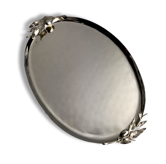 Oliveira Stainless Steel Large Oval Tray