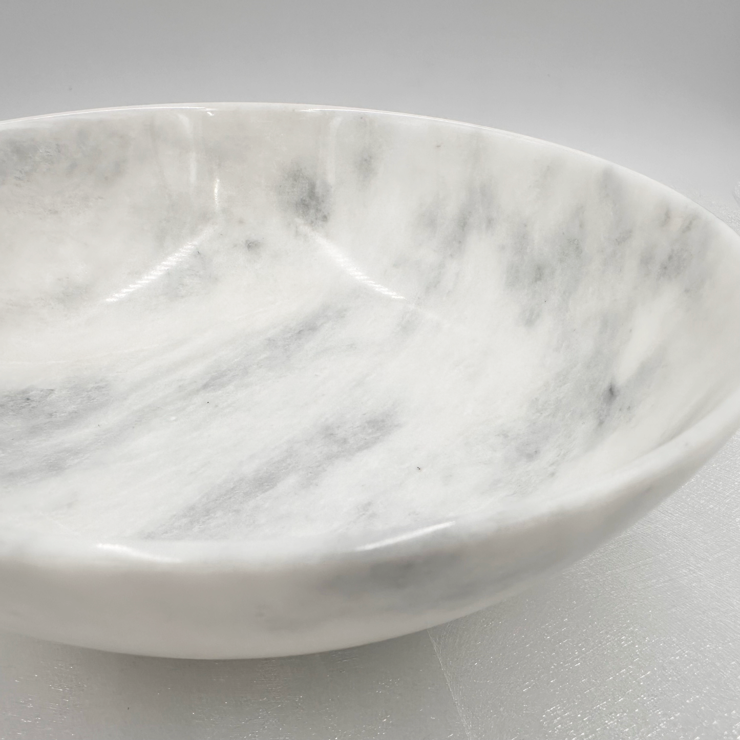 Decorative Bowl in Marble and Onyx - 10": Zairat White Marble