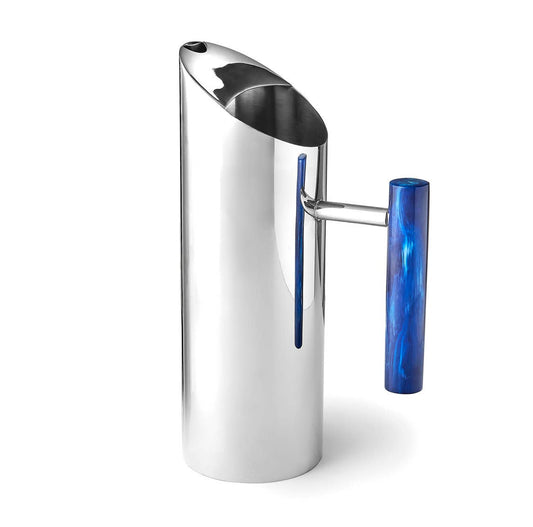 Azure Pitcher Stainless Steel Blue Resin Handle