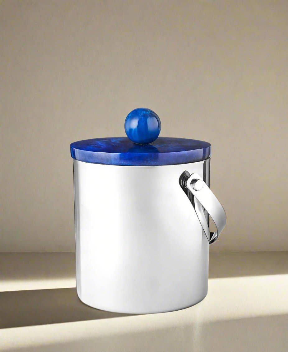 Azure Blue Resin Ice Bucket
