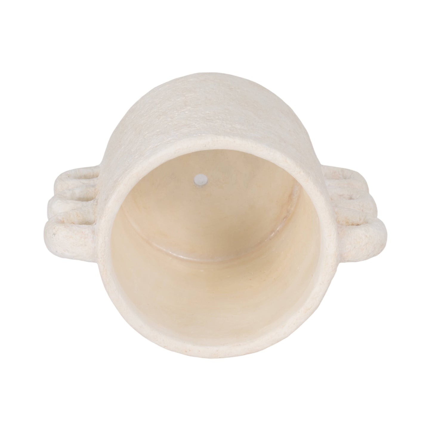 Ceramic Multi-Loop Arch Handle Planter - White, 10 in.