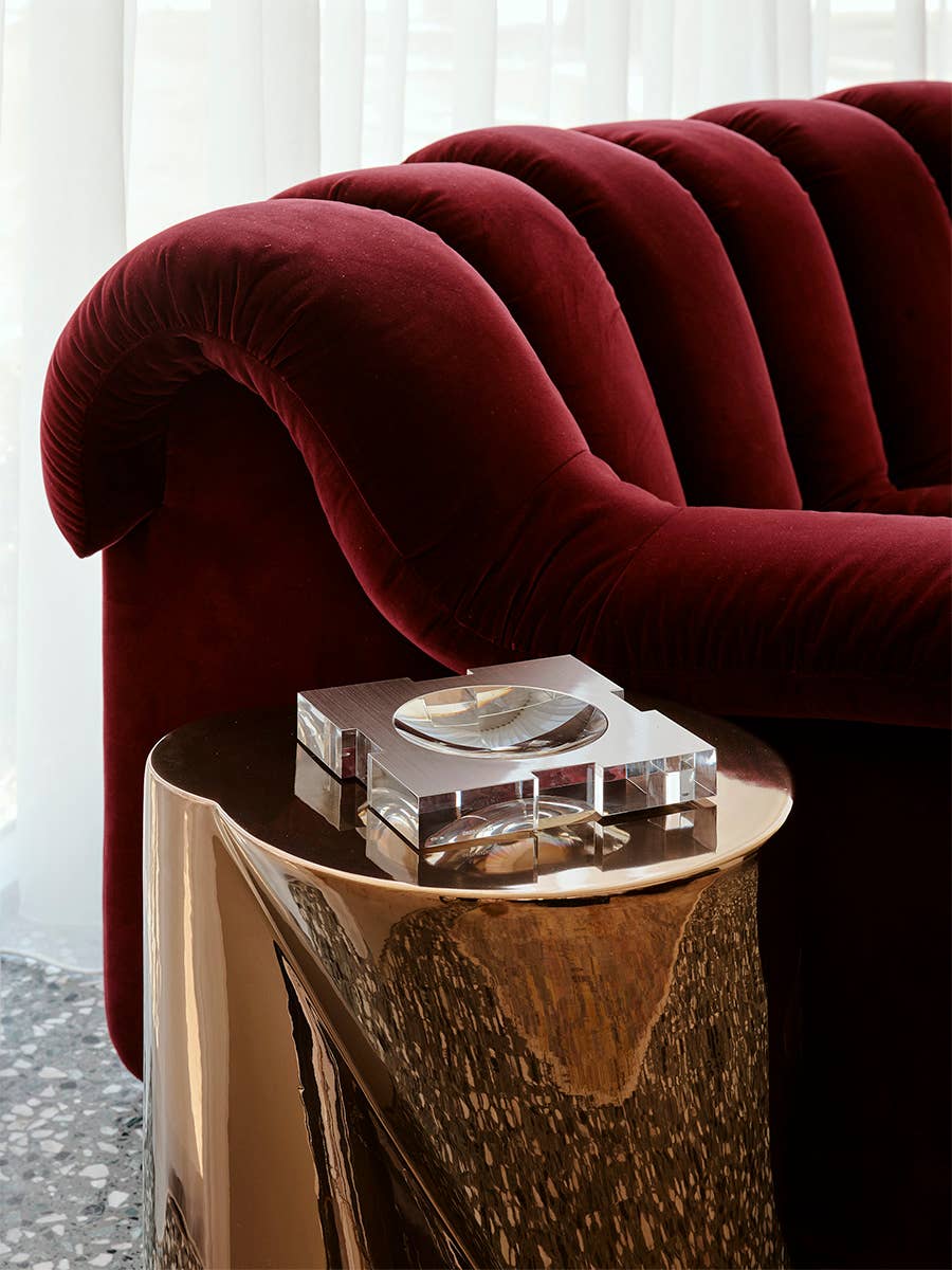 Carter Acrylic Bowl Brushed Platinum