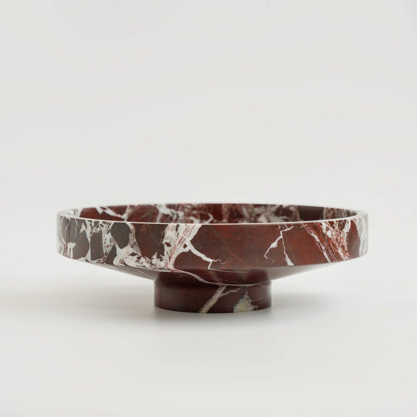 BURGUNDY MARBLE NARROW BOWL