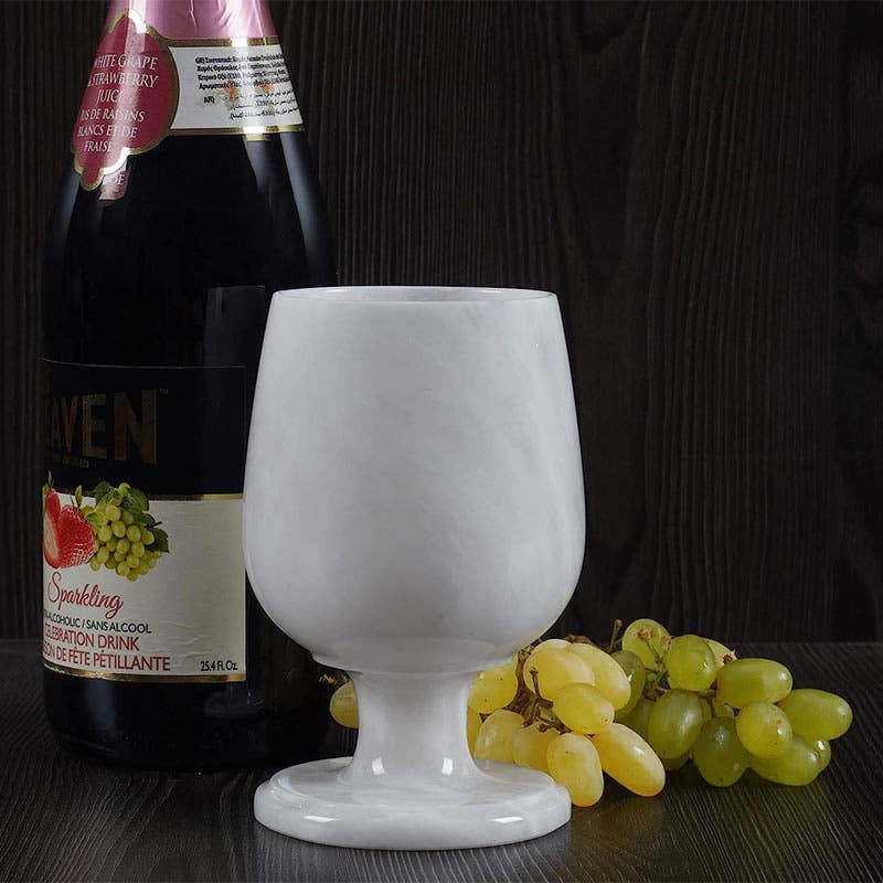 Marble Wine Glasses White and green