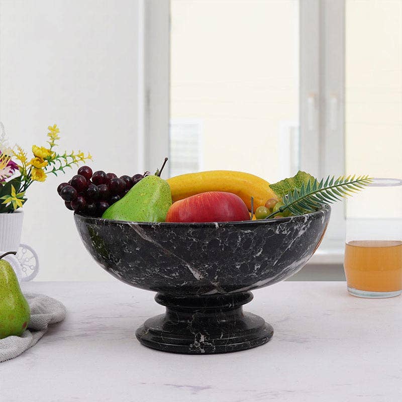 Handmade Marble Fruit Dish / Bowl Design C: Green